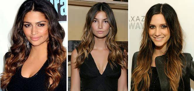 kaliforniyskoye melirovaniye na temnyye volosy